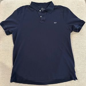 Blue Vineyard Vines Cotton Polo Large